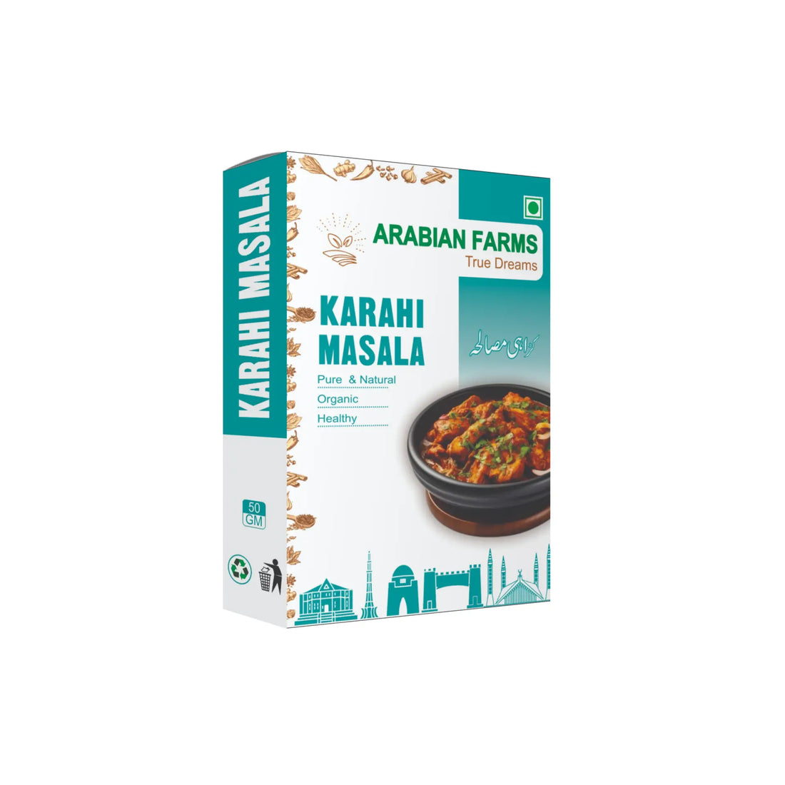 Authentic Karahi Masala – 50 g |Bold & Natural Flavor | No Preservatives, Anti-Caking Agents or Artificial Additives