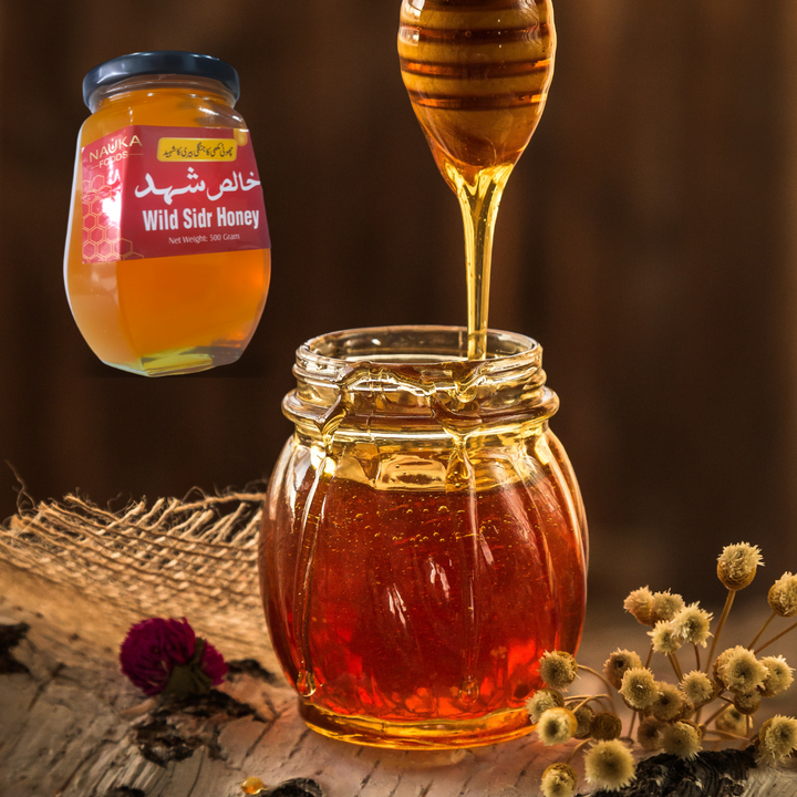 🌿 Nanka Foods Premium Wild Sidr Honey 🐝 – 100% Pure, Export Quality, Harvested by Apis Dorsata Bees in the Wild Forests of Potohar & Hazara 🌾