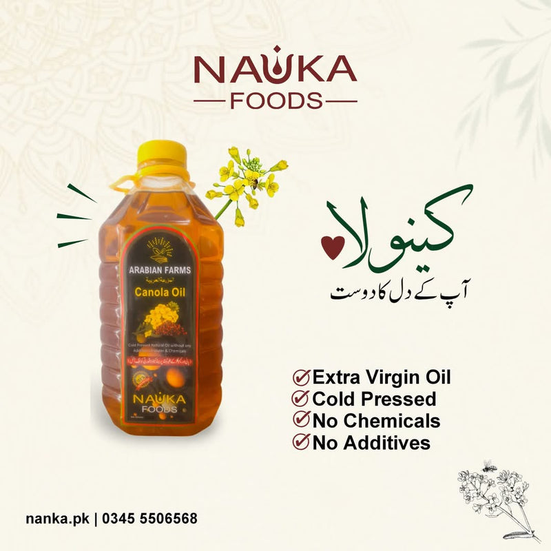 Cold-Pressed Canola Oil Extremely Pure, Extra Virgin & Chemicals Free (Premium Lab Tested Seed)