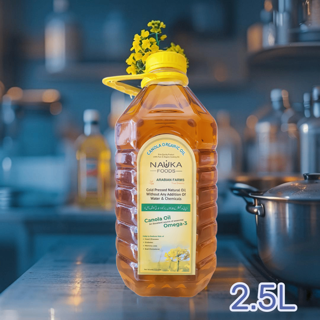 Cold-Pressed Canola Oil Extremely Pure, Extra Virgin & Chemicals Free (Premium Lab Tested Seed)