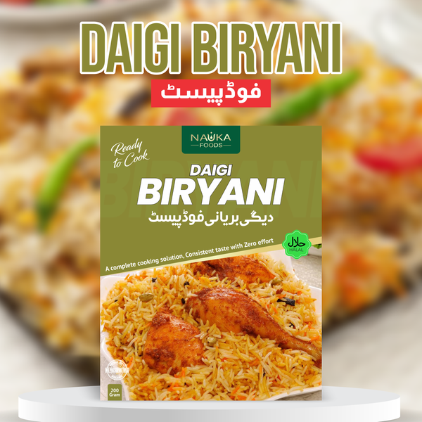 Nanka Foods 4-in-1 Ready-to-Cook Food Paste – Daigi Biryani, Student Biryani, Qourma & Lahori Channay | Chemical/Preservative-Free